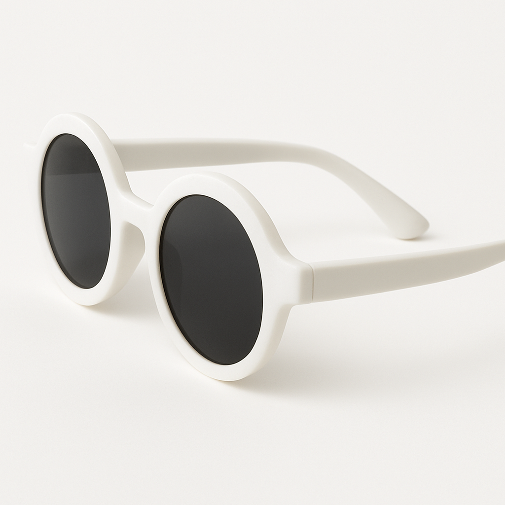 Classic White Kids’ Sunglasses – UV Protection with Style