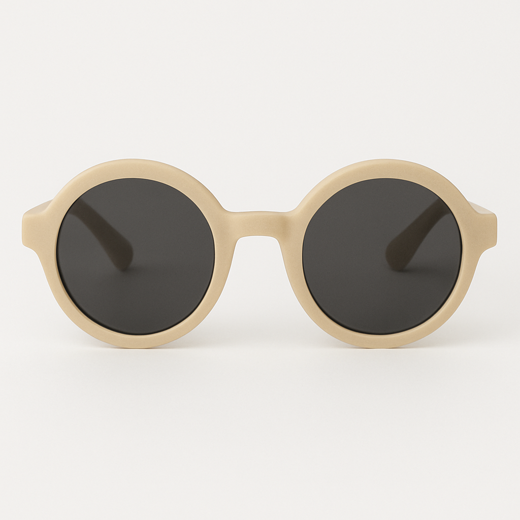 Beige Kids’ Sunglasses – Soft Style, Strong Protection