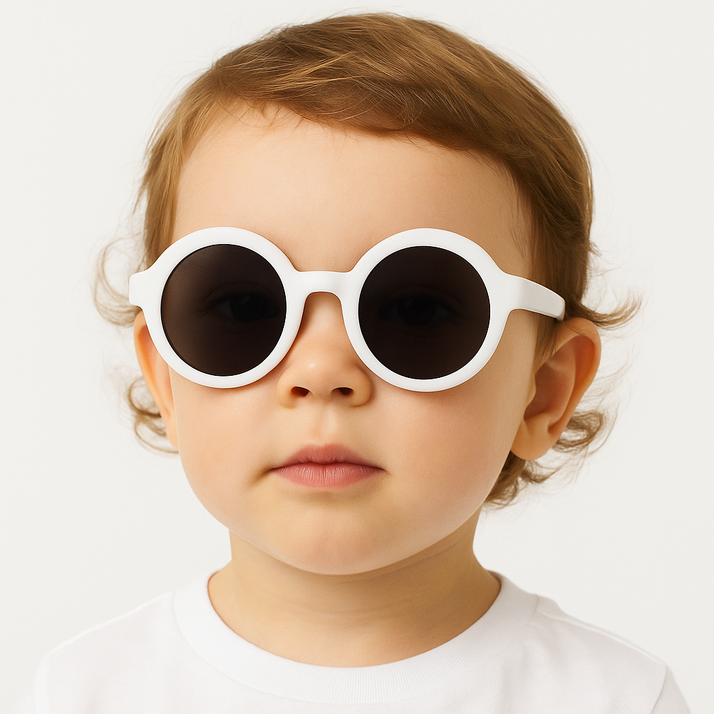 Classic White Kids’ Sunglasses – UV Protection with Style