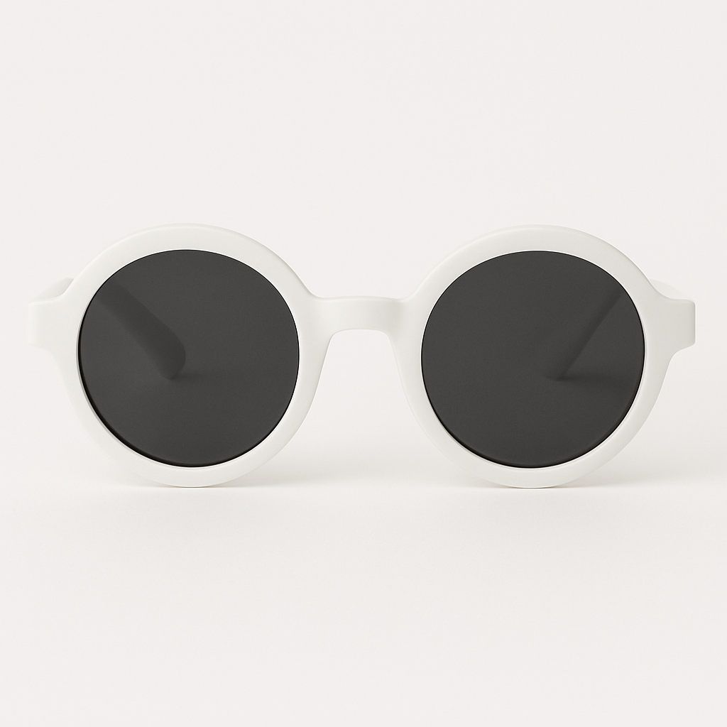 Classic White Kids’ Sunglasses – UV Protection with Style