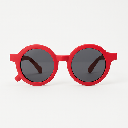Lunettes de soleil rouge vif pour enfants – Protection UV à 100 %