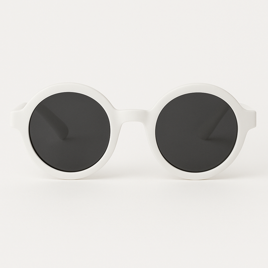 Classic White Kids’ Sunglasses – UV Protection with Style