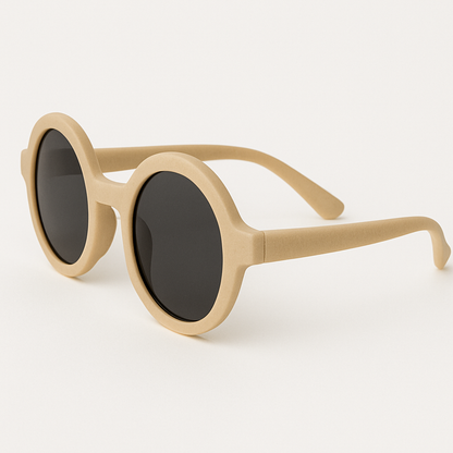 Beige Kids’ Sunglasses – Soft Style, Strong Protection
