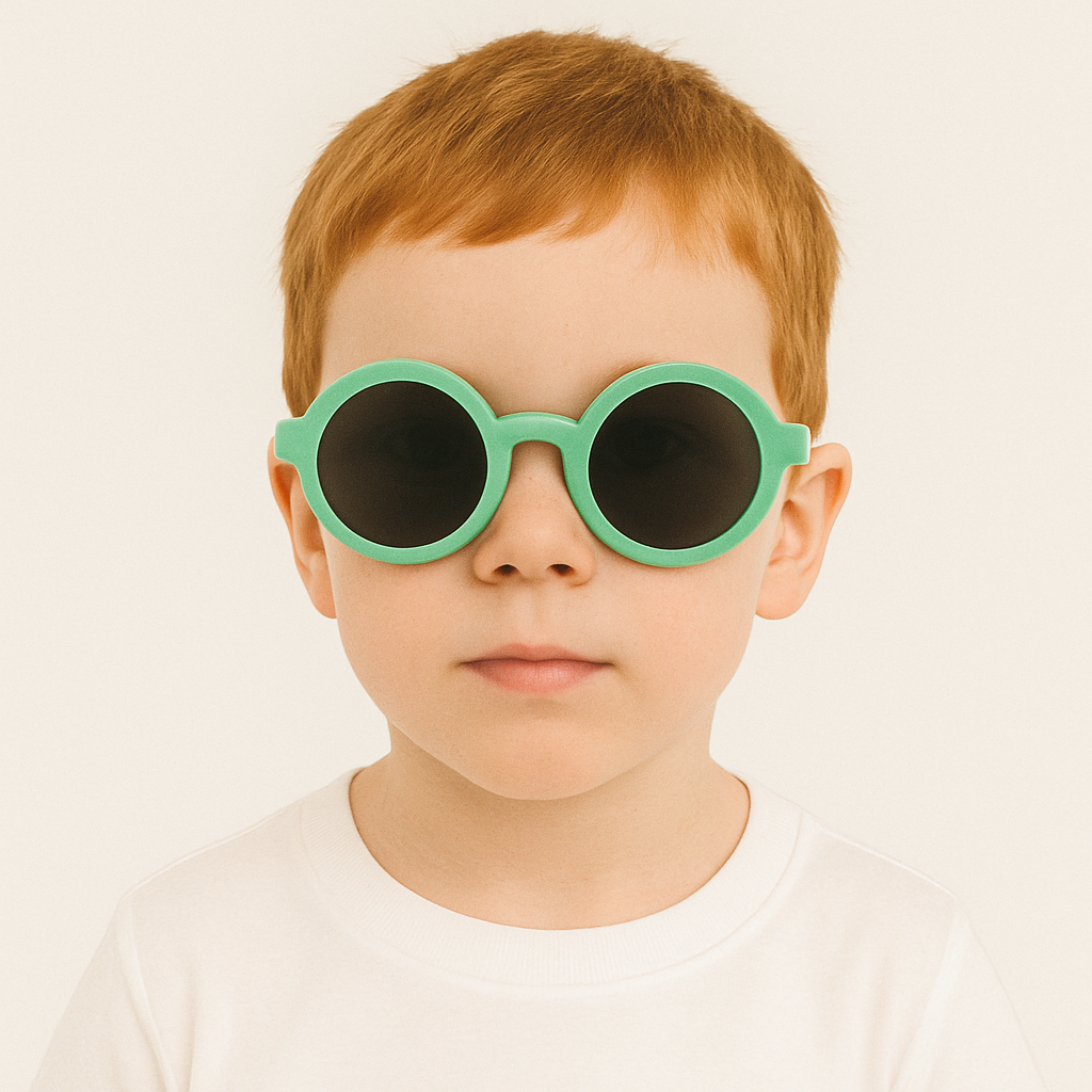 Lunettes de soleil vertes pour enfants – Style frais, protection solaire efficace 🌿